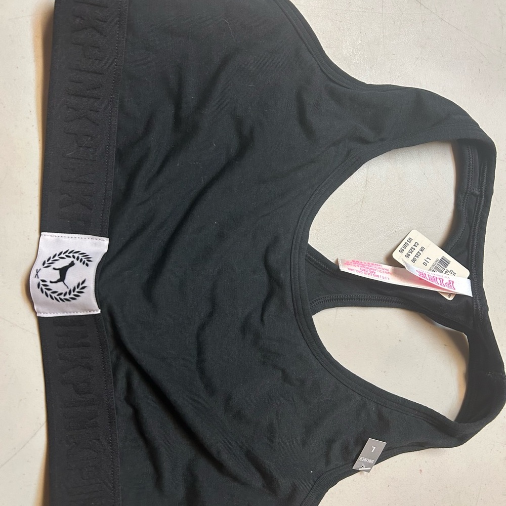 Large Black Sport Bra, from PINK. With tags.